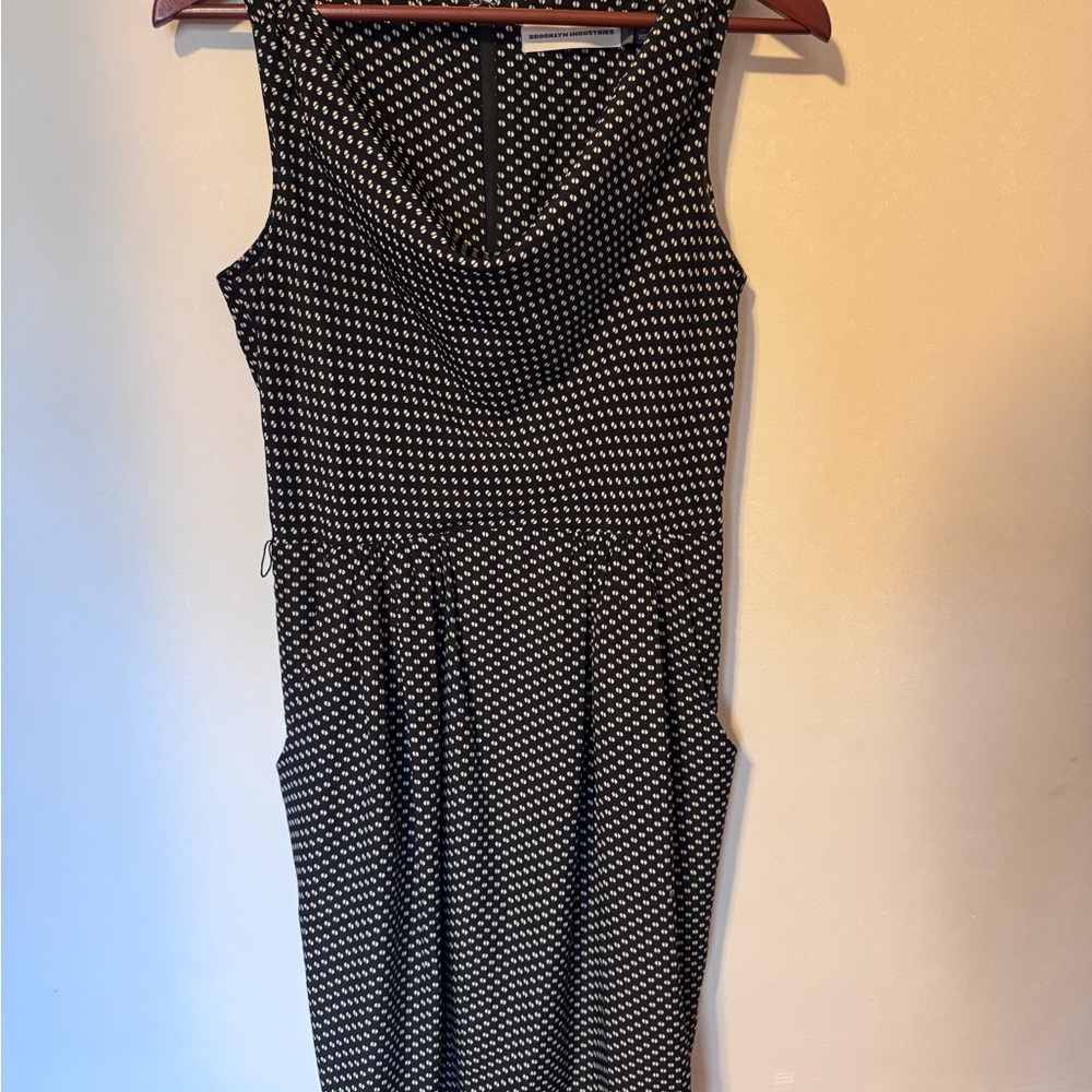 Brooklyn Industries Black and White Patterned Midi Dress